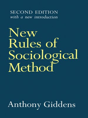 cover image of New Rules of Sociological Method
